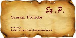 Szanyi Polidor névjegykártya